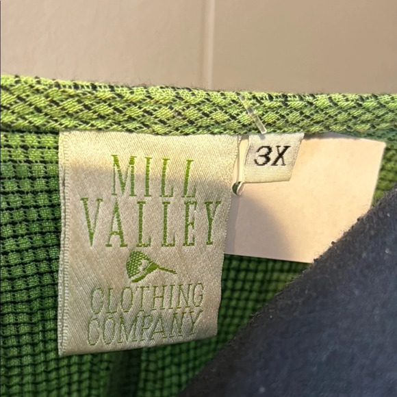 Mill Valley Green Women's 3XL Dolman Tunic Top Long Neck Wide Sleeve Pockets - Picture 2 of 6